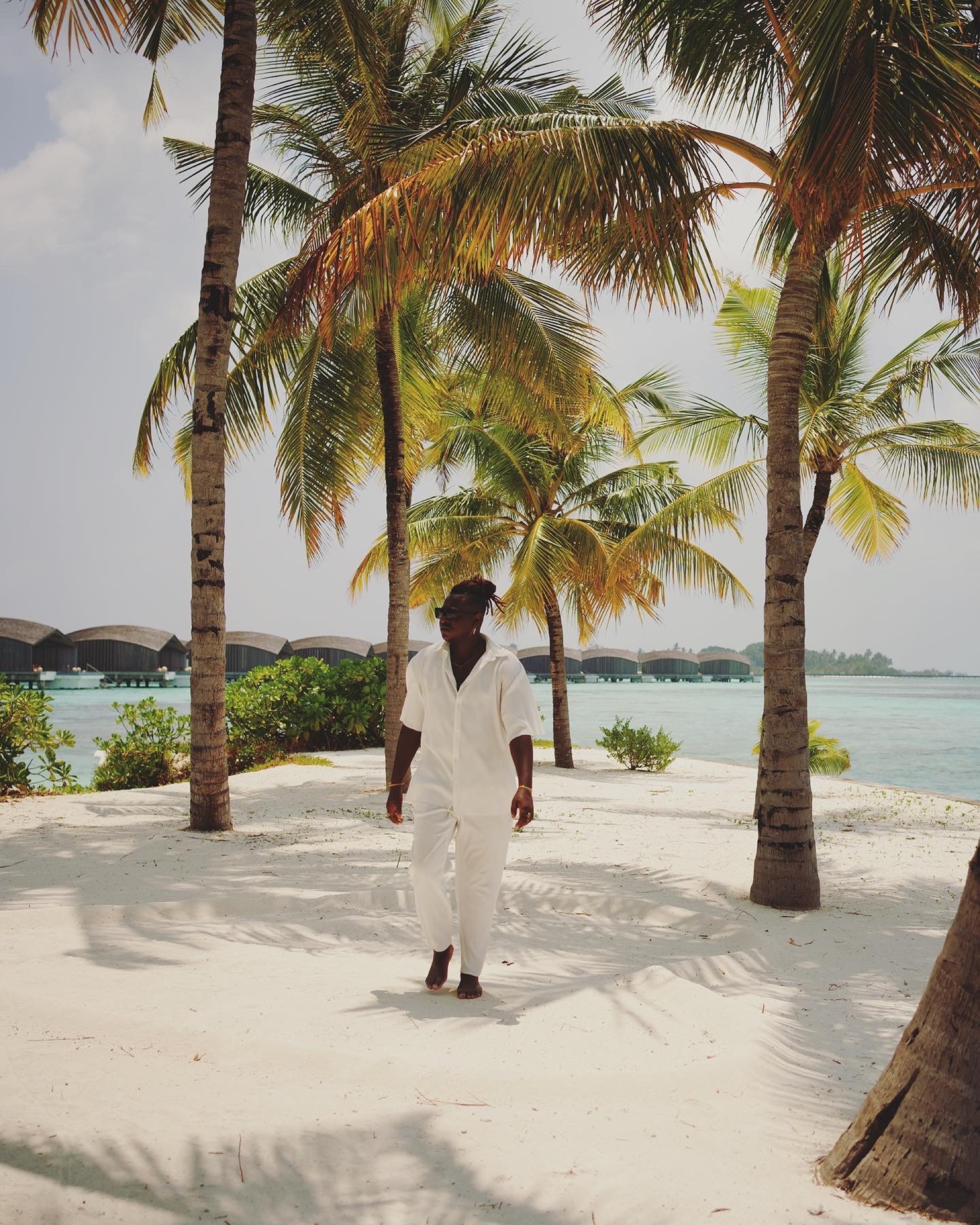 Eric Maseko on a beach in the Maldives