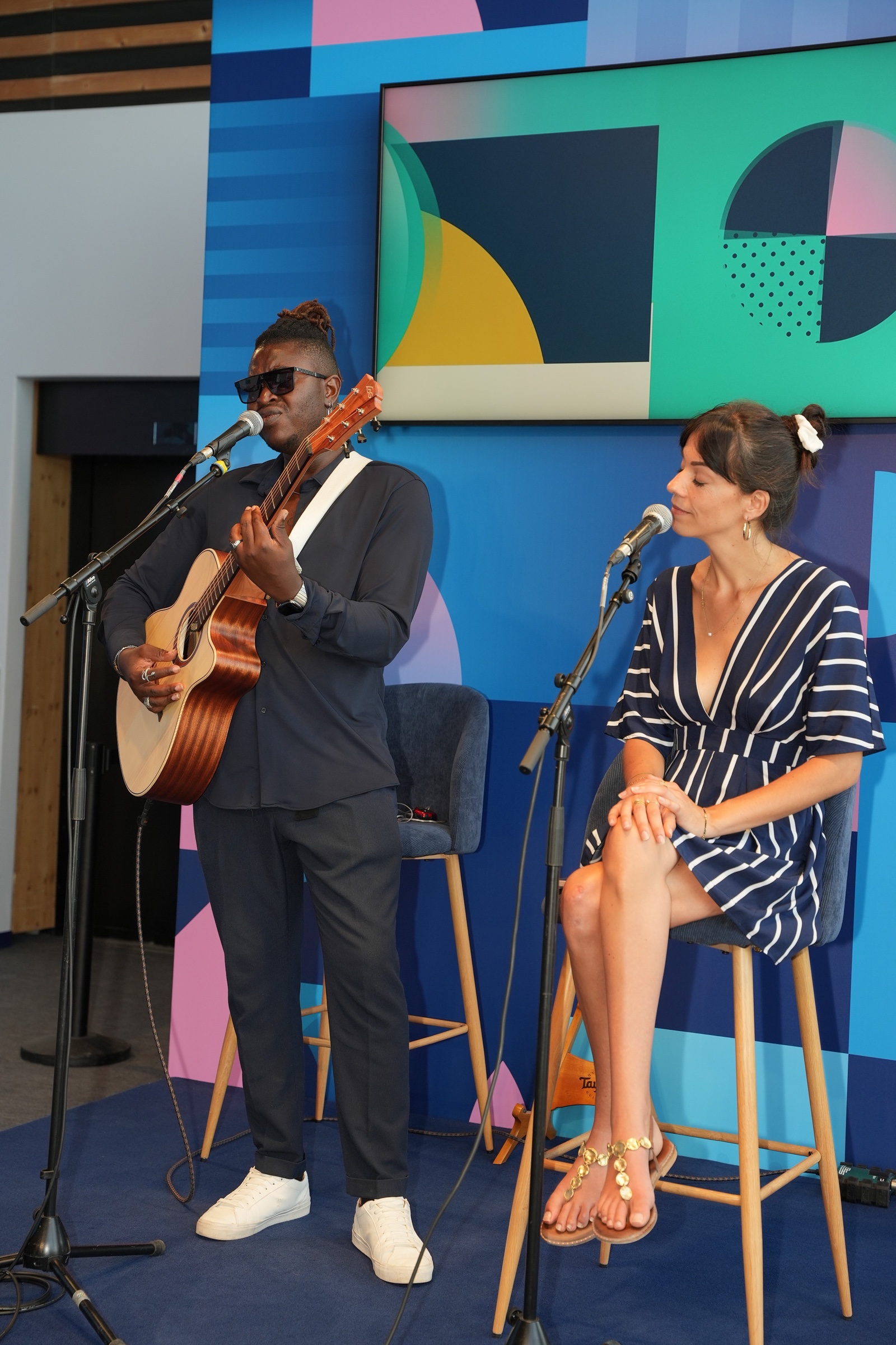 LoungeDuo performing at a private event