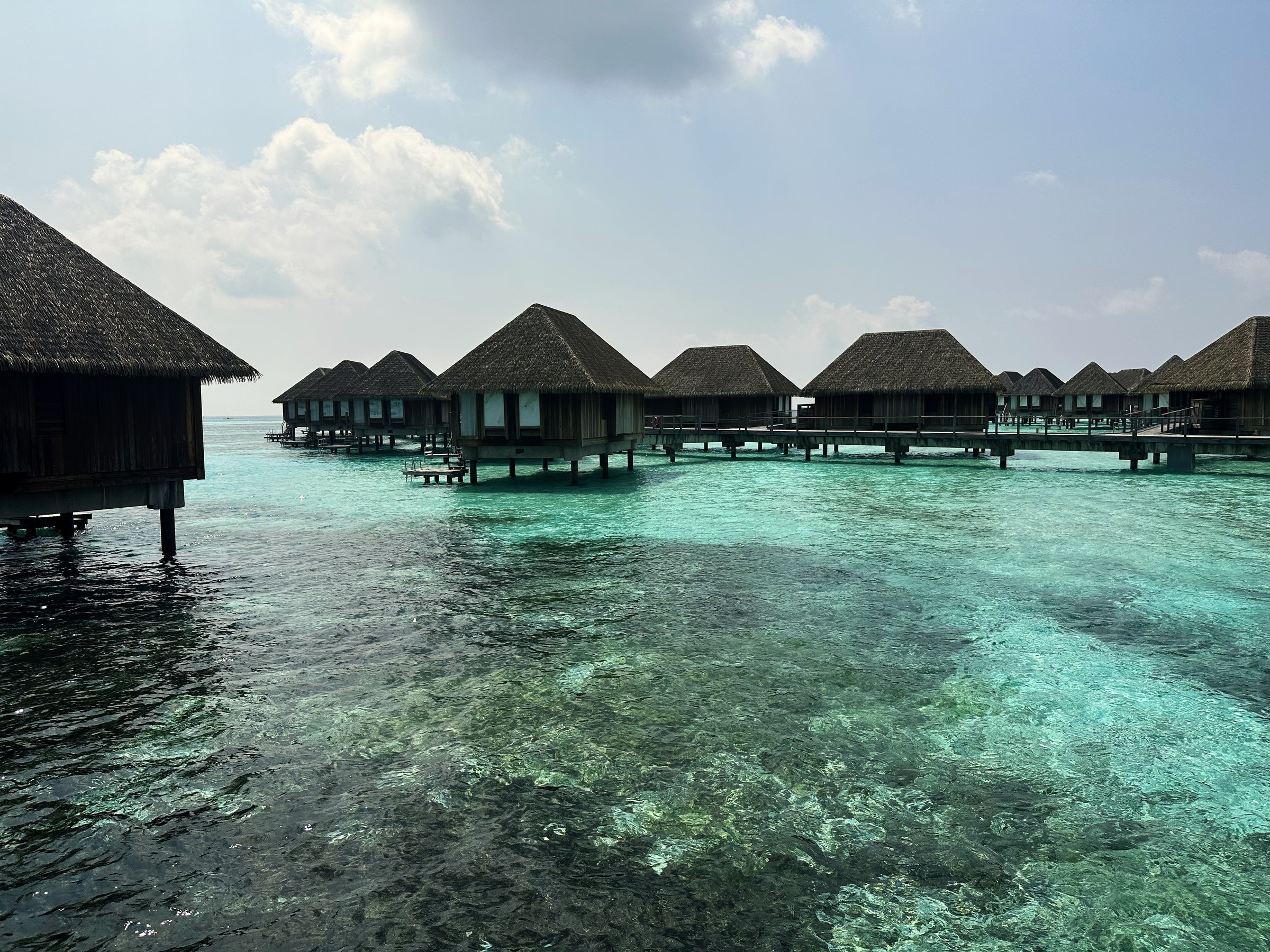 Overwater villas in the Maldives