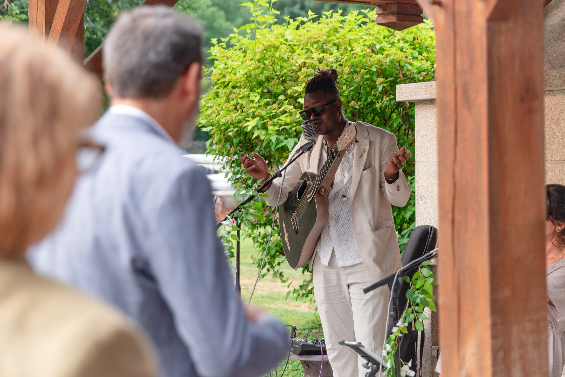 Eric Maseko providing live music for a ceremony